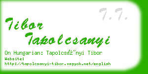 tibor tapolcsanyi business card